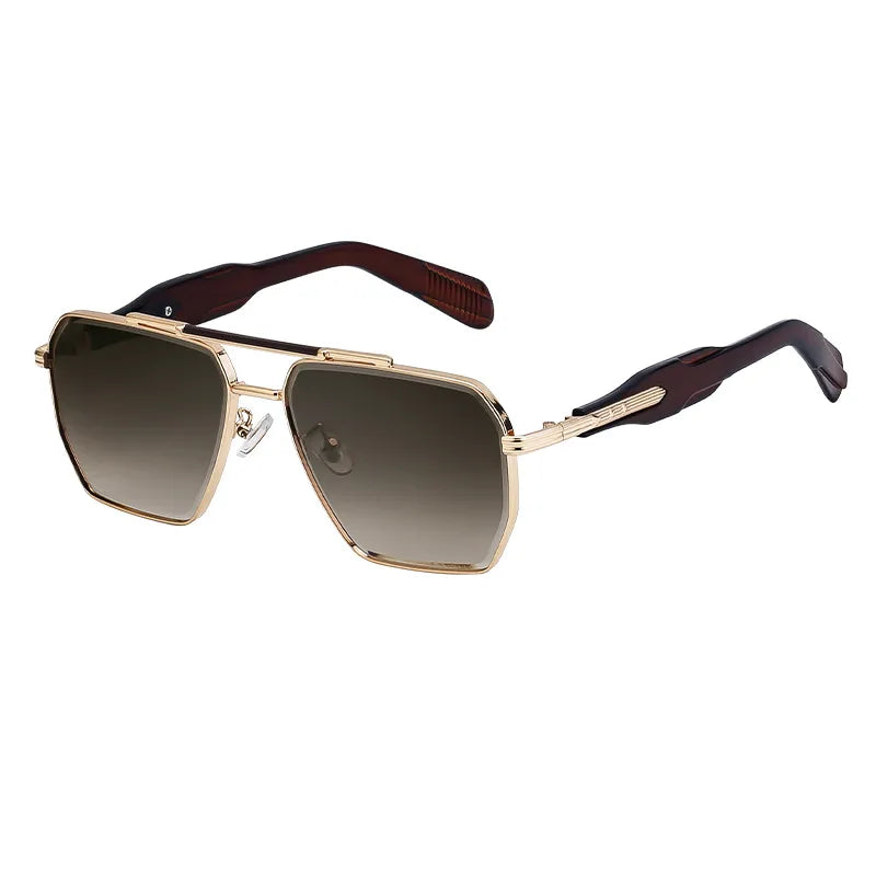 Vintage Style Classic Style Geometric Pc Square Full Frame Men's Sunglasses