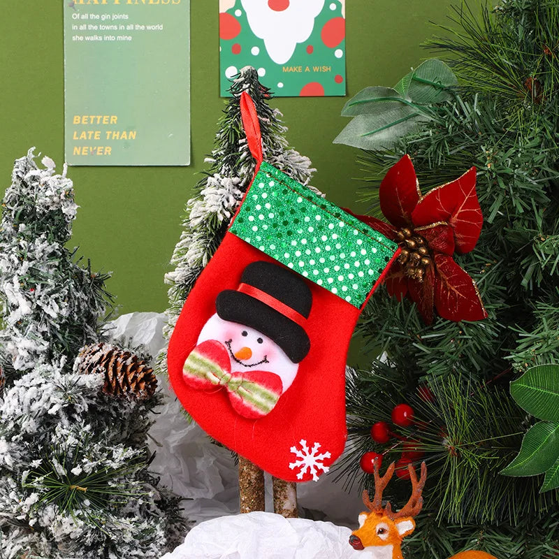 Christmas Cartoon Style Santa Claus Elk Holiday Festival Hanging Ornaments Decorative Props