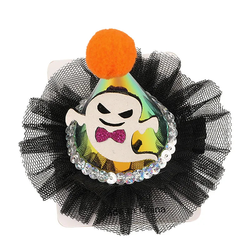 New Arrival Halloween Ornaments Creative Funny Pumpkin Ghost Bat Side Clip Top Clip Festival Atmosphere Hair Accessories