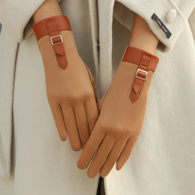 Women's Elegant Simple Style Color Block Gloves