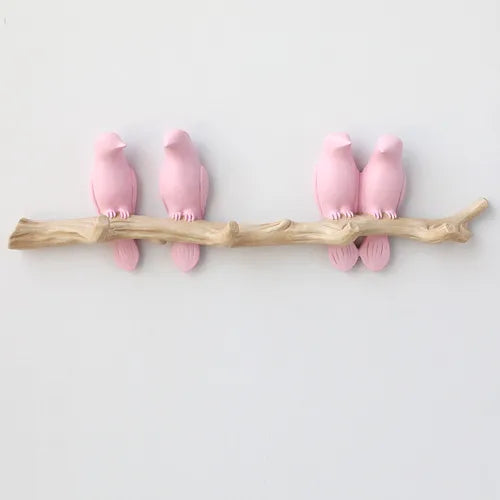 Nordic Creative Bird Decoration Hook Hallway Wall Seamless Key Hook Punch-free Wall Decoration Wall Hanging Coat Hook