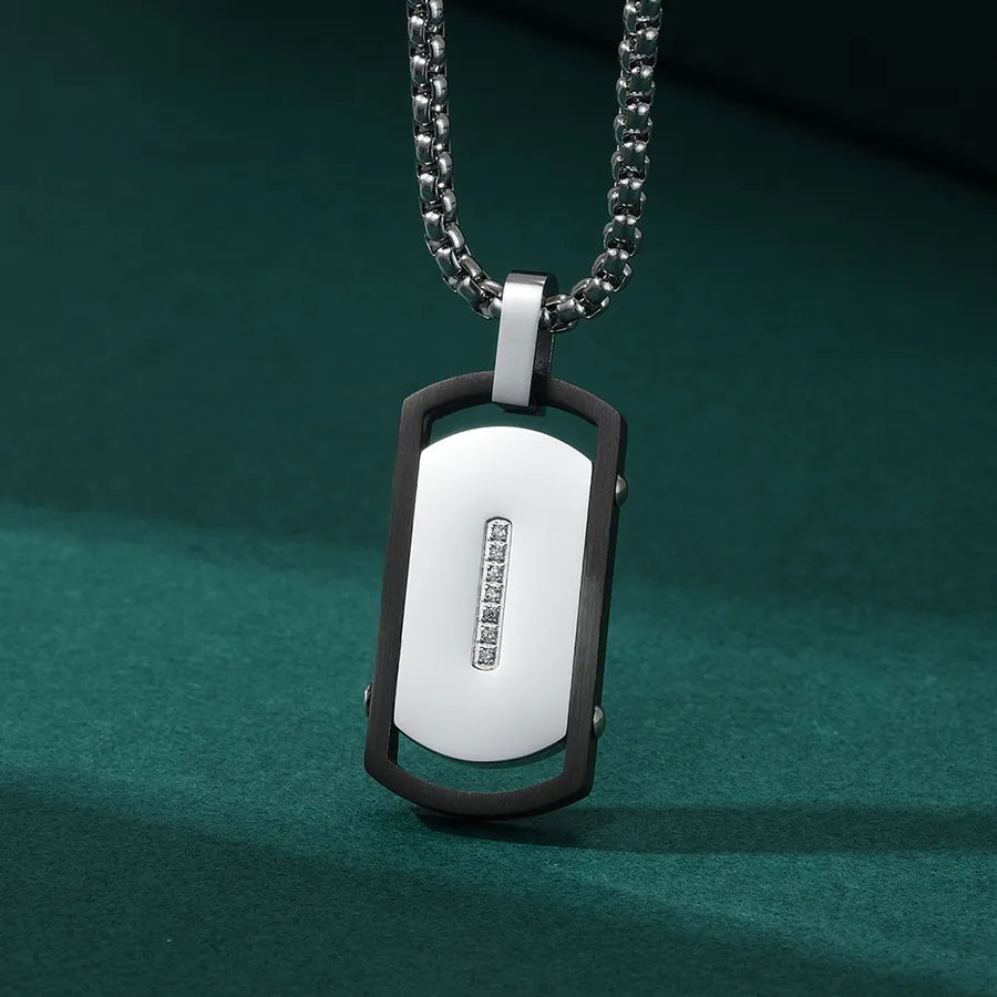 Basic Modern Style Classic Style Geometric Titanium Steel Plating Men's Pendant Necklace