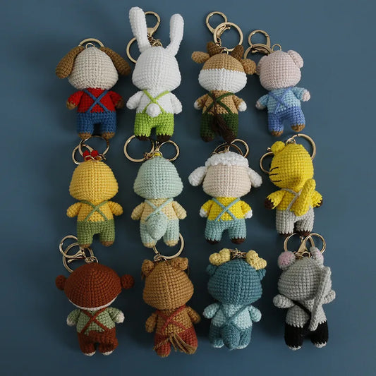1 Piece Cute Animal yarn Unisex Bag Pendant Keychain