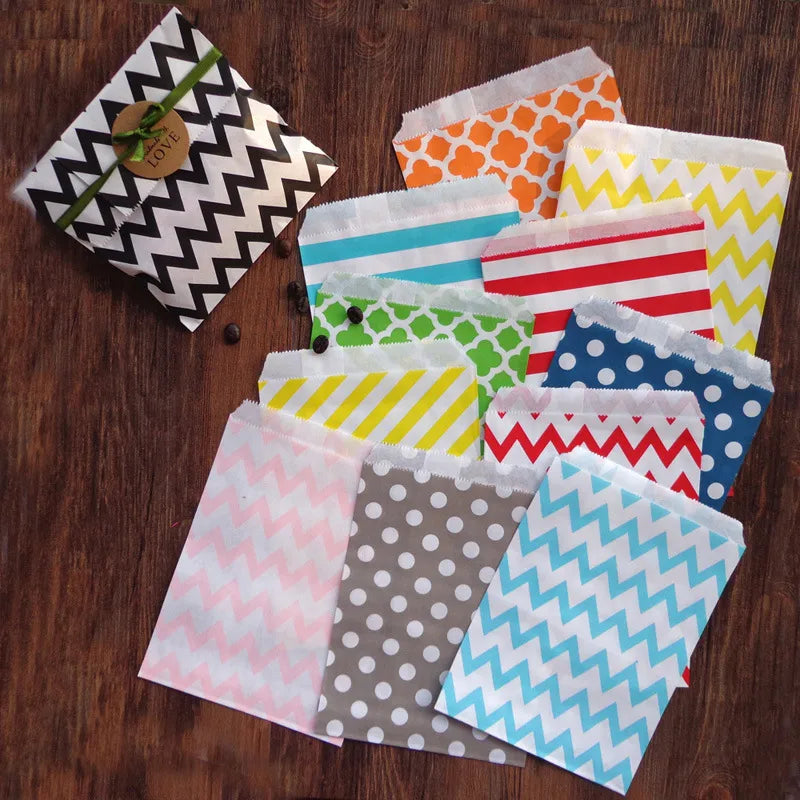 casual color block kraft paper daily party gift wrapping supplies