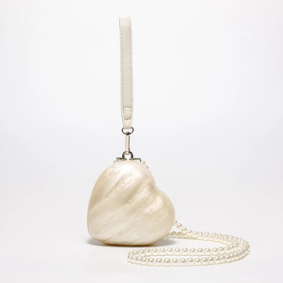 Arylic Heart Shape Bow Knot Square Oval Evening Bags