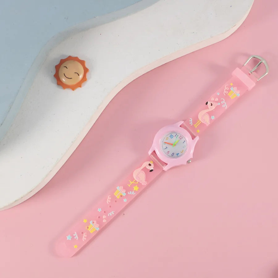 New PVC Color Case Cartoon Children's Quartz Watch Cute Creative Toy Watch Primary School Boys Girls Watch