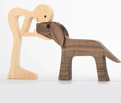 pastoral dog wood ornaments artificial decorations