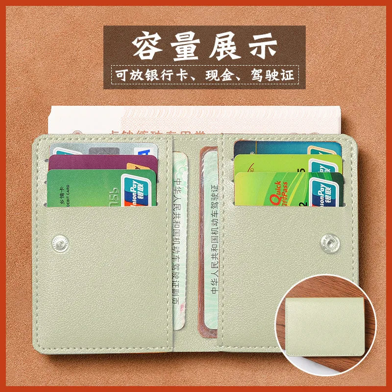 men's solid color pvc buckle wallets