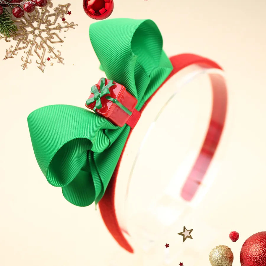 Children's Christmas Party Hairband Cartoon 3D Snowman Santa Claus Accessories Hair Ornaments Festive Butterfly Knot Fabric
