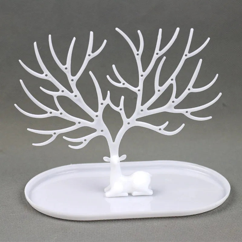 Small Deer Jewelry Display Stand Earring Bracelet Organizer Artistic Style Plastic Storage Tray Jewelry Accessories Holder