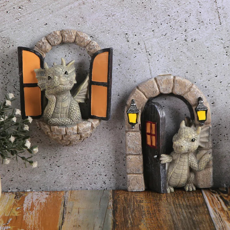cartoon style novelty dragon resin ornaments