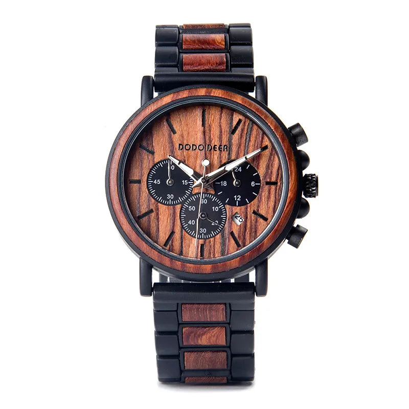 Business Color Block Double Side Snaps Electronic Men's Watches