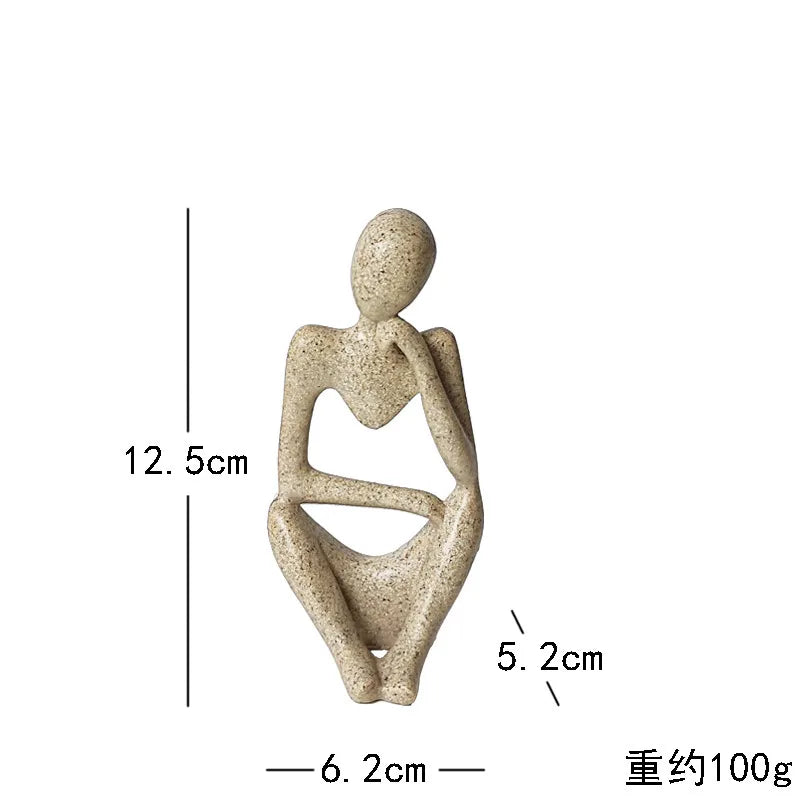 Simple Style Artistic Human Resin Ornaments Artificial Decorations