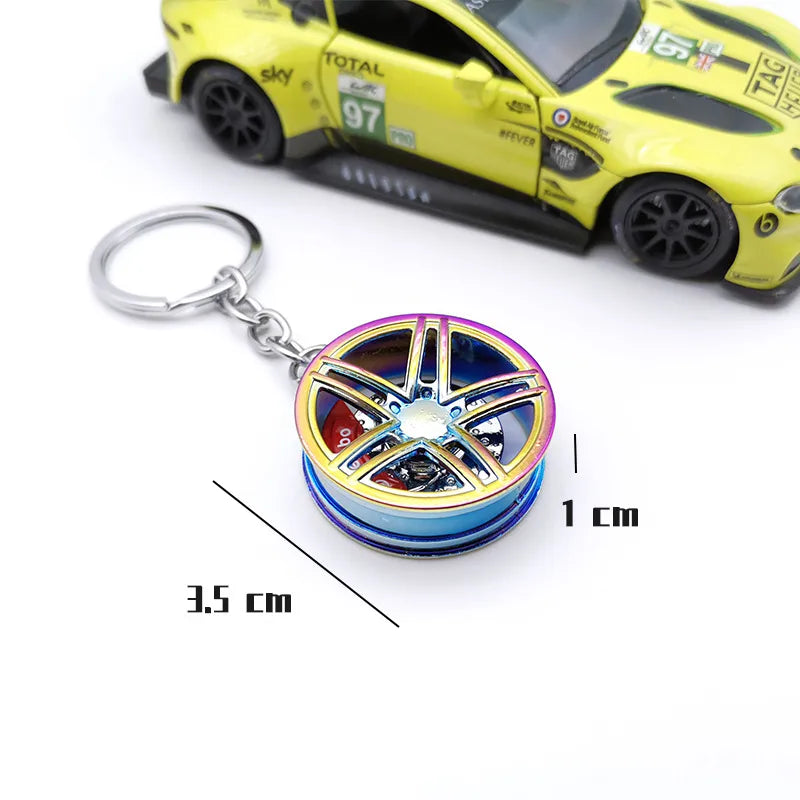 simple style brake disc turbine air filter zinc alloy unisex keychain