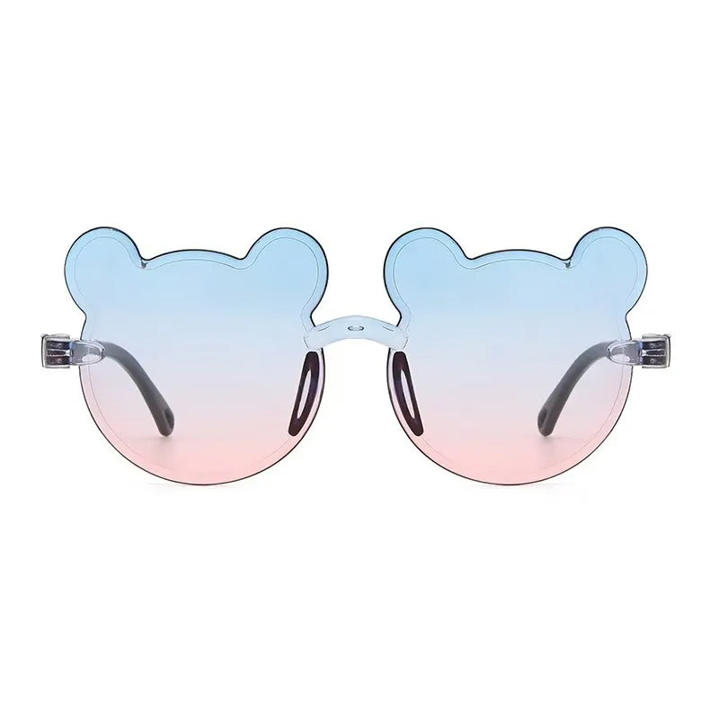 New Bear conjoined frame children's sunglasses gradient cute cartoon glasses color health eye protection sunglasses