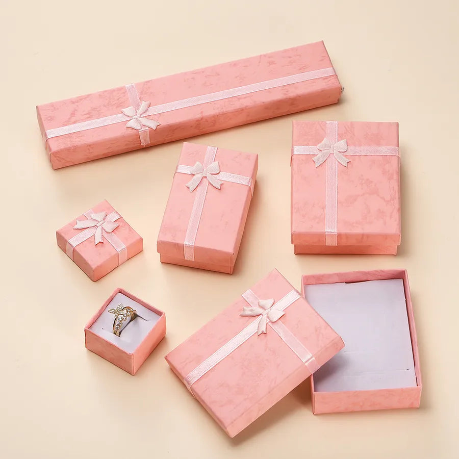 1 Piece Paper Elegant Simple Style Daily Date Bow Knot Jewelry Boxes