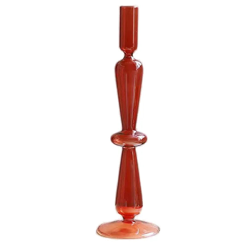 Artistic Geometric Glass candlestick Artificial Decorations