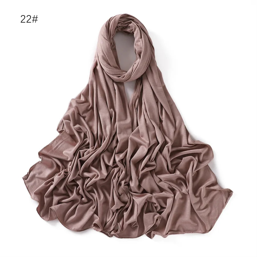 women's basic solid color mercerized cotton modal cotton linen scarves