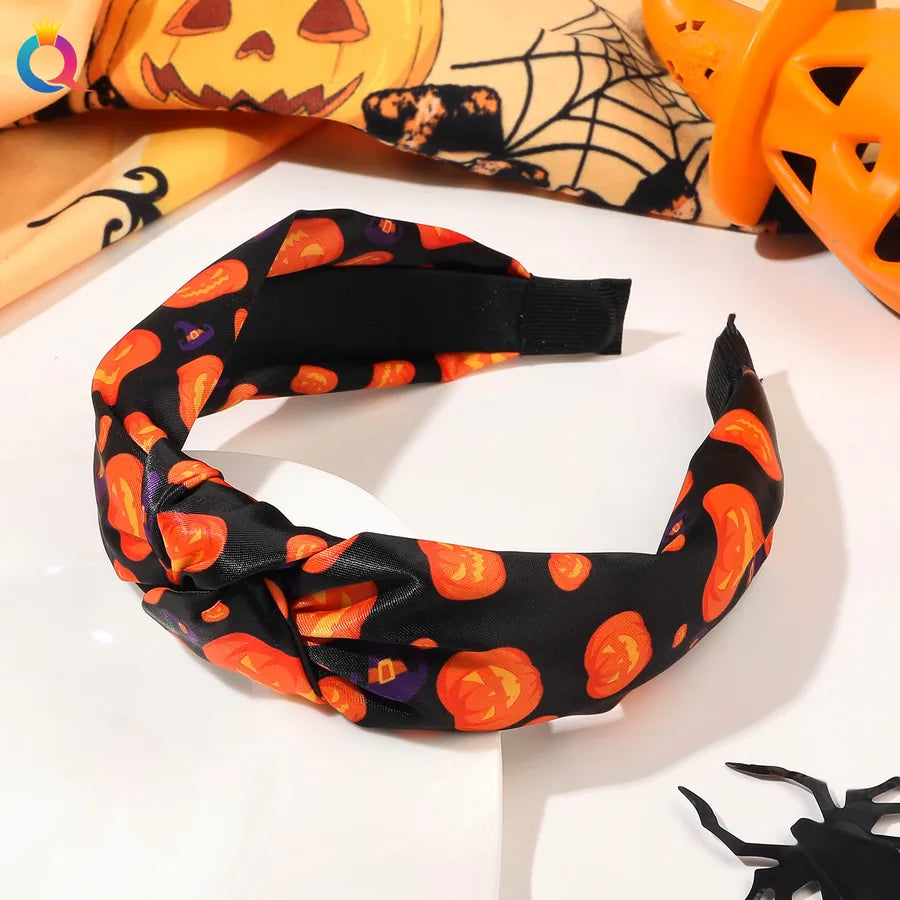 Halloween Retro Women's Color Block Printing Hair Band