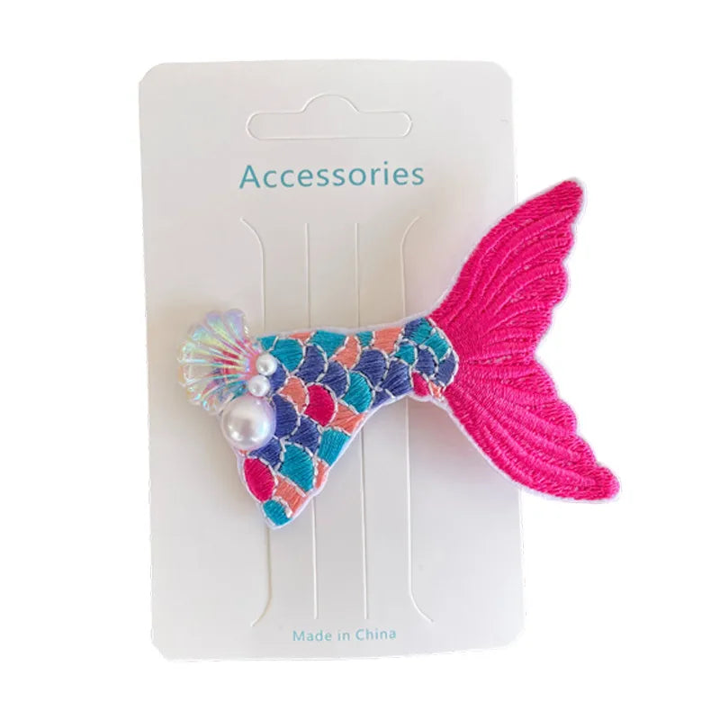 Vacation Simple Style Girl'S Fish Tail Polyester Hair Clip