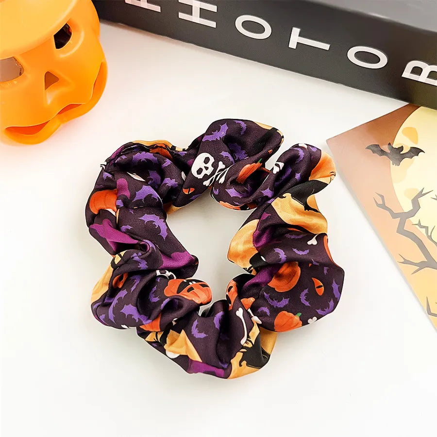 Halloween Pumpkin Skull Large intestine Elastic Hair Ties Festival Atmosphere Retro Classic Head Ropes European Style Design