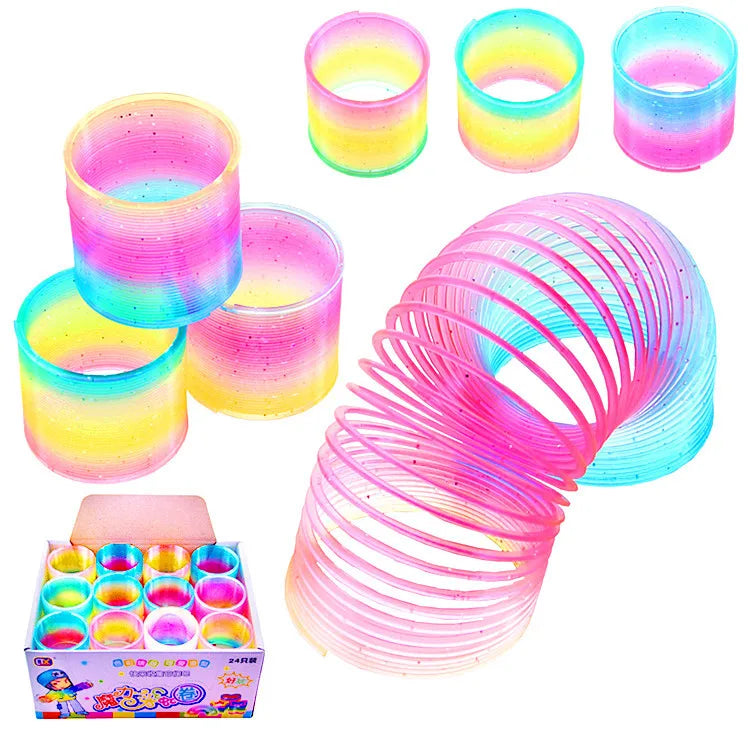 children's educational trumpet magic retractable rainbow circle toy