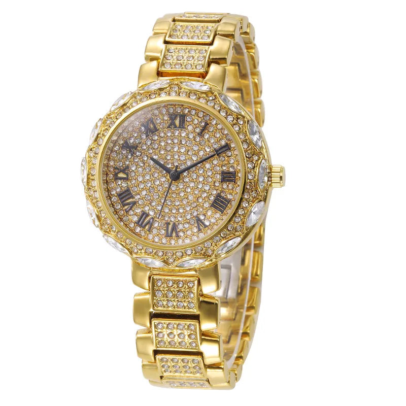 Glam Shiny Solid Color Butterfly Double Snap Quartz Watch