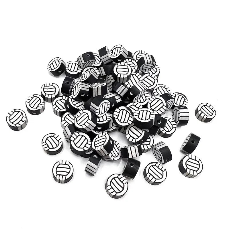 100 PCS/Package 10*4.5mm soft clay Ball Beads