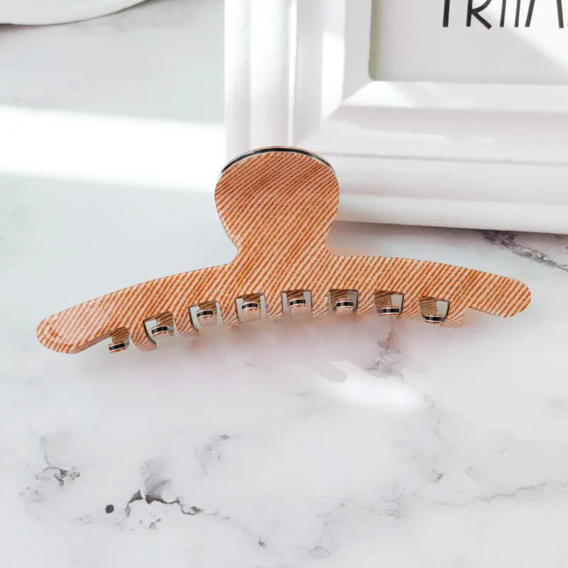 Elegant Large Size French Style Shark Clip Hair Accessories Women's Fashion Acetate Hair Grips New Version Forest System