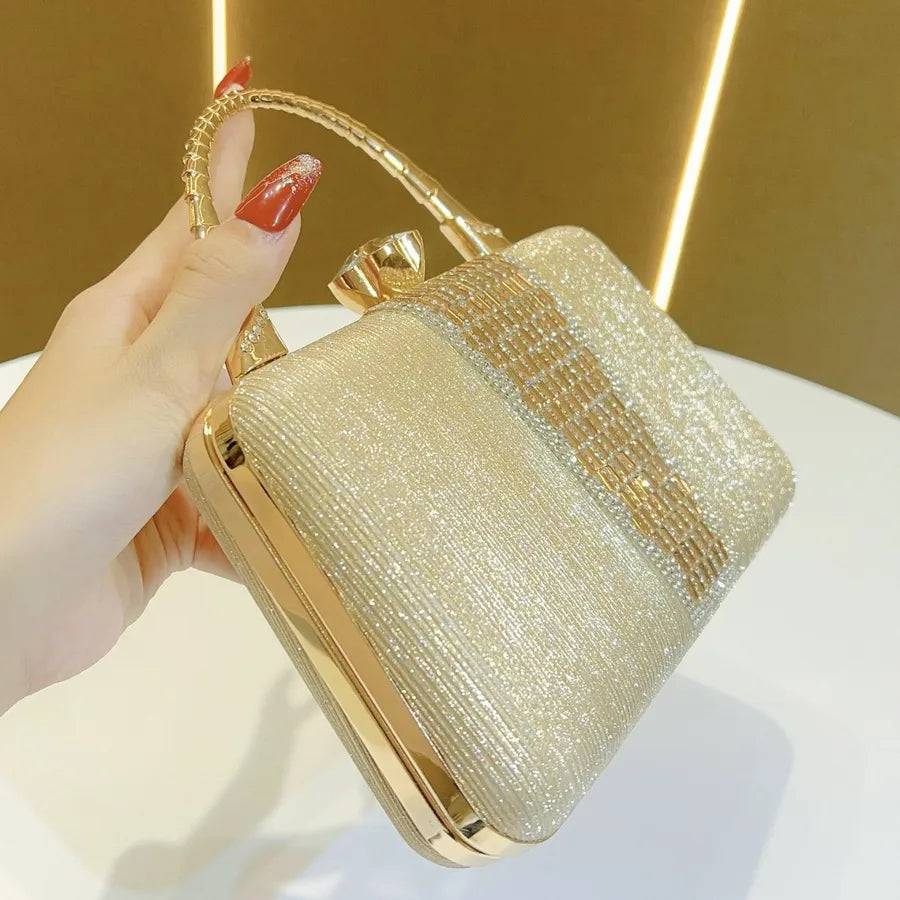 New Fashionable Retro  Party Handbag Women's Evening Dress Bag Crossbody Chain Small Bag For Dinner