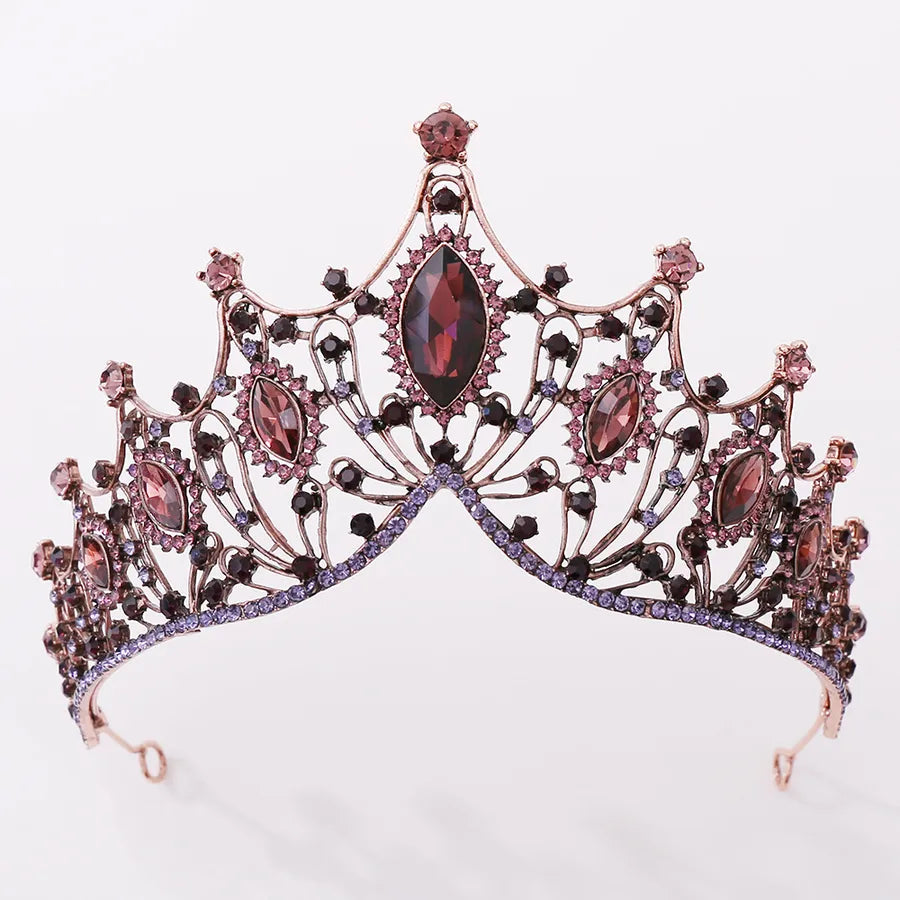 elegant crown artificial crystal alloy inlay rhinestones crown 1 piece