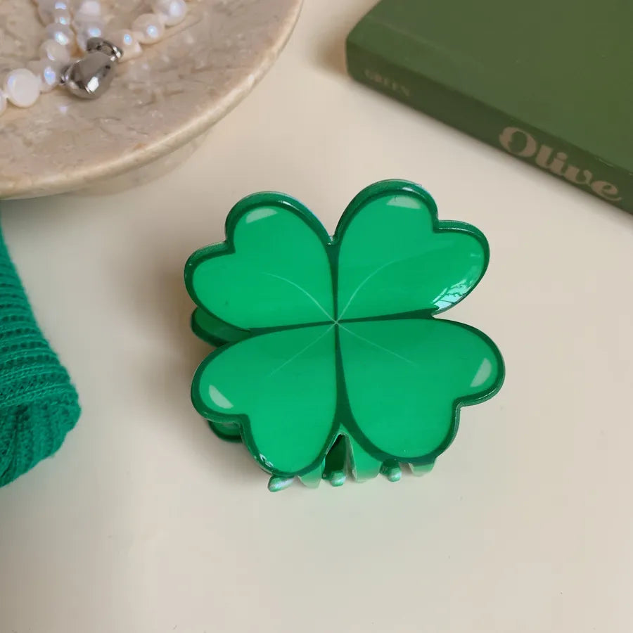Vacation Simple Style Women's Four Leaf Clover Arylic Hair Claws