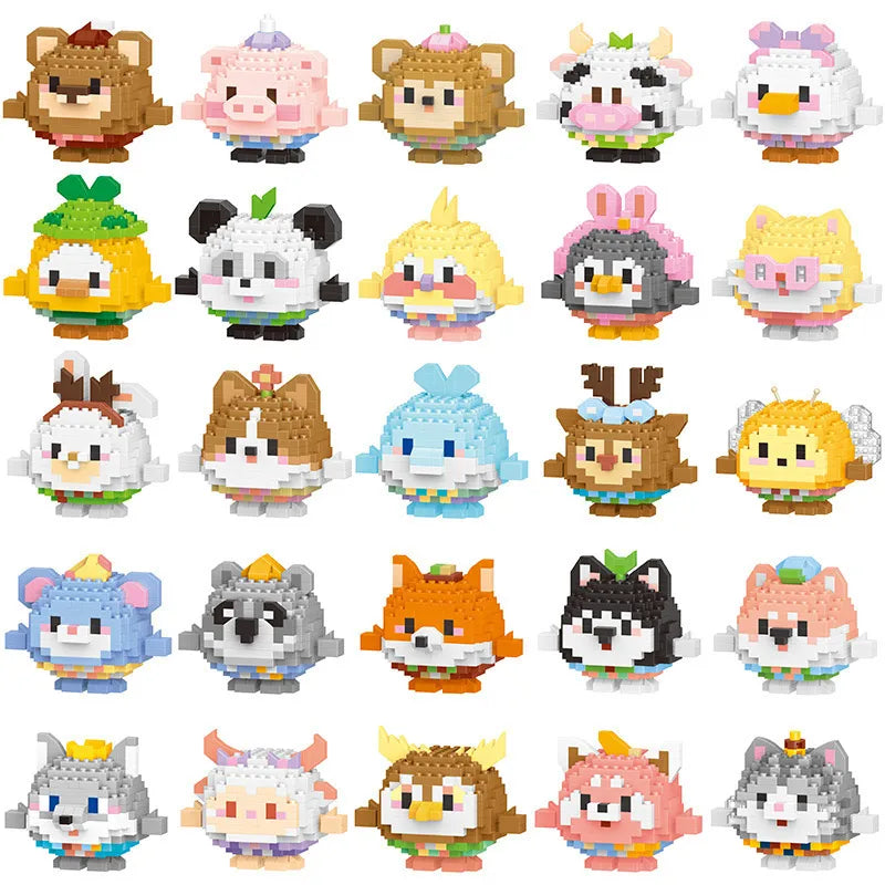 Children Unisex Animal Cartoon Plastic Building Toys