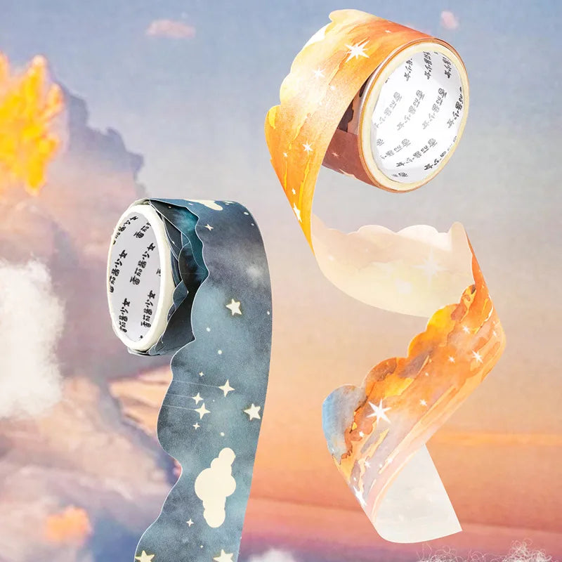 Clouds Star Moon School Graduation Washi Cute Handmade Shiny Washi Tape