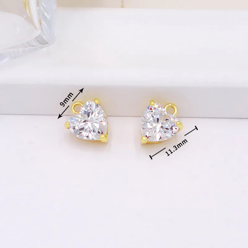 1 Piece Copper Zircon Flower Bow Knot Pendant