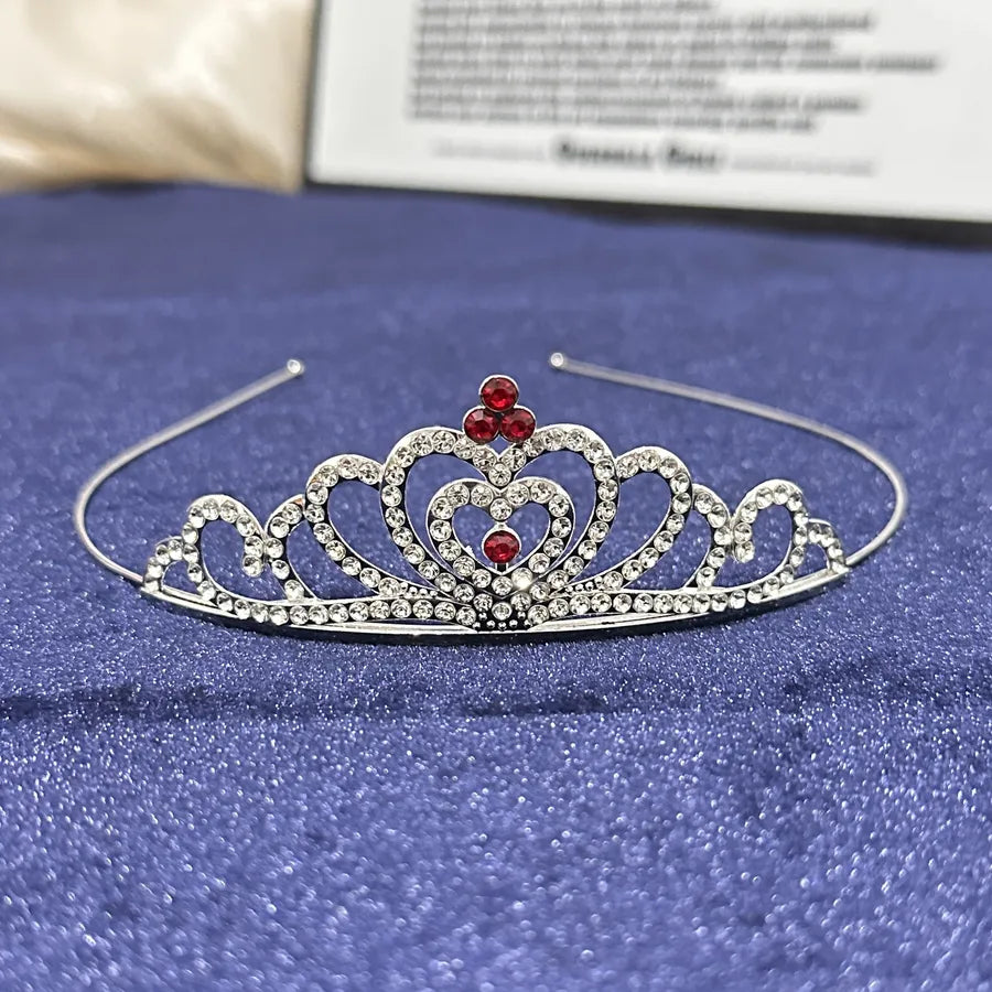 Children's colorful rhinestone crown headband cute princess girl hair accessories baby festival performance bride tiara headband