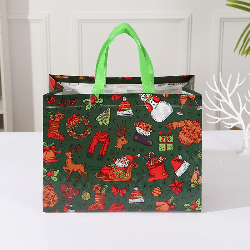 Christmas Cute Penguin Santa Claus Snowman Nonwoven Festival Gift Wrapping Supplies