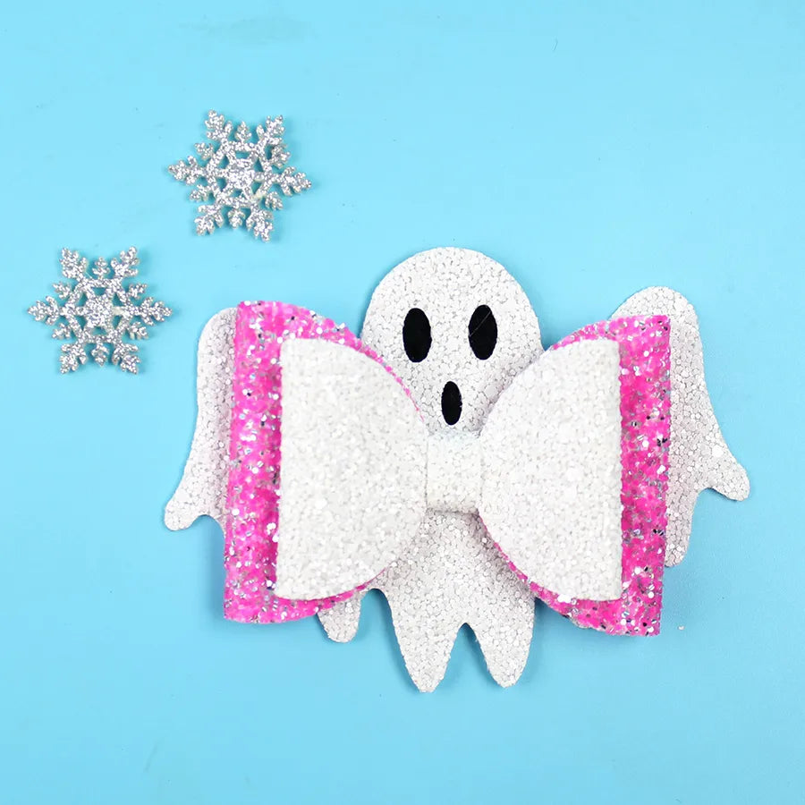 Halloween Heavy Work Skeleton Ghost Butterfly Knot Hair Clip Children's Funny Hair Accessories Customizable Headwear