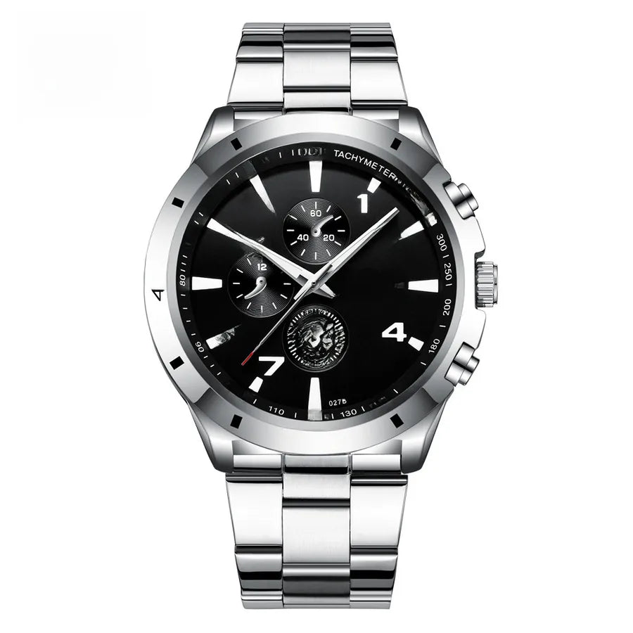 Dawn Hot Business Watch Luminous Waterproof Quartz Watch 027B Wholesale Three Eyes Decoration Men's Sports Watch