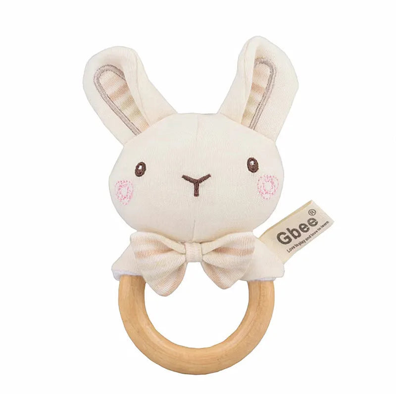 Gbee baby rattle plush toy early education animal round rattle doll baby soothing toy