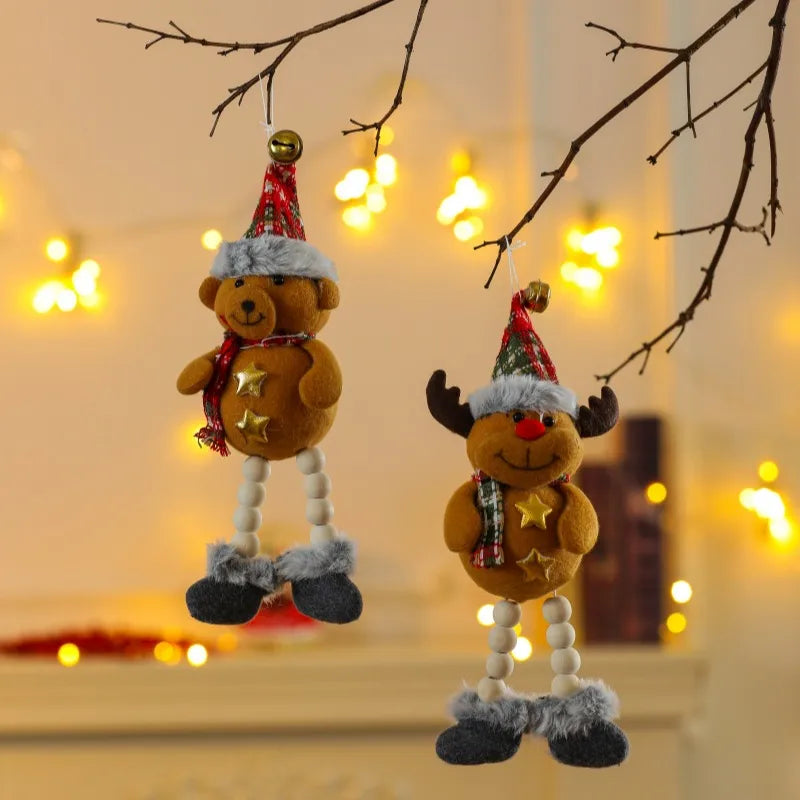 Christmas Cartoon Style Bear Snowman Daily Festival Hanging Ornaments