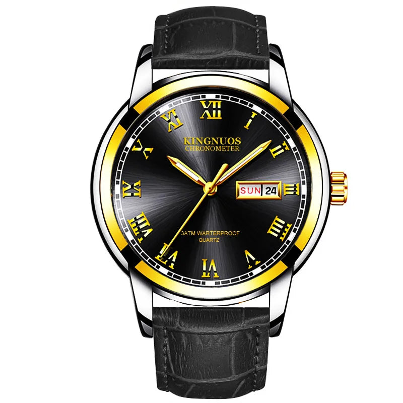 casual solid color double side snaps quartz men's watches