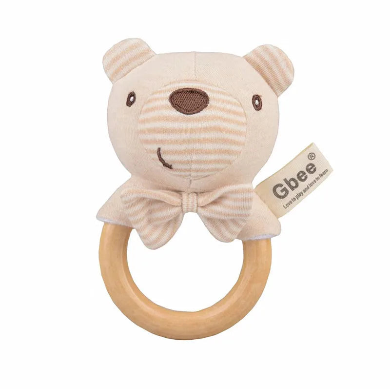 Gbee baby rattle plush toy early education animal round rattle doll baby soothing toy