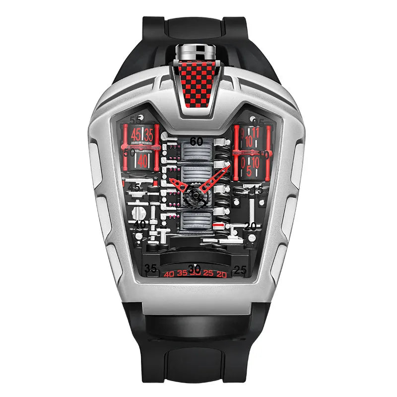 Sports Solid Color Single Folding Buckle Quartz Watch Men's Watches