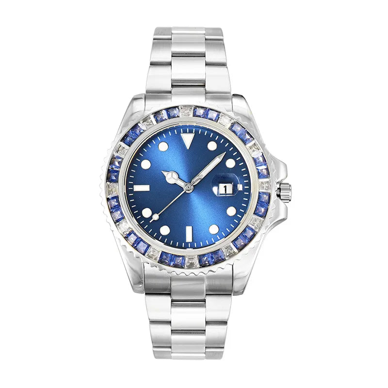 Business Solid Color Folding Buckle Quartz Watch Men's Watches