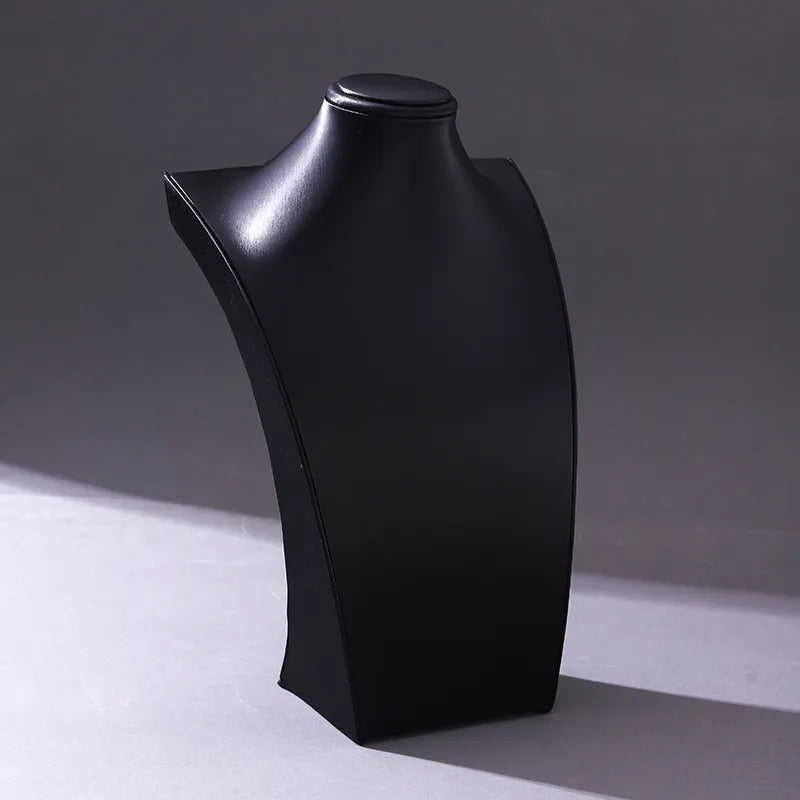 Jewelry Prop Matte Leather Pendant Necklace Display Mannequin Headless Model Window Display Neck Model Ornament High-End Feeling