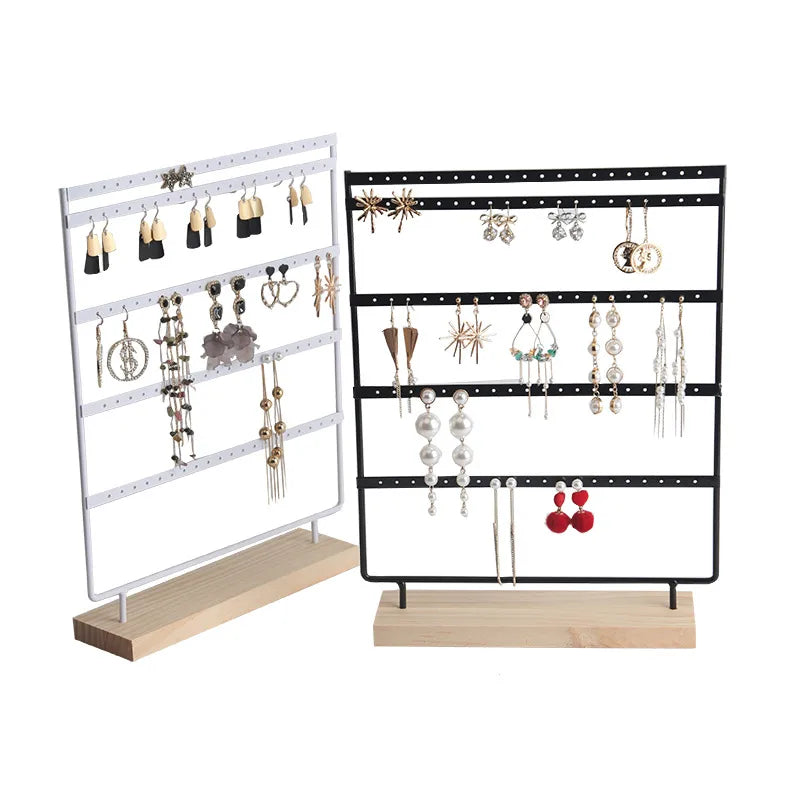 Feather Earring Bracket Earring Rack Jewelry Rack Storage Rack 5-Layer 100 Holes Earring Rack Jewelry Rack