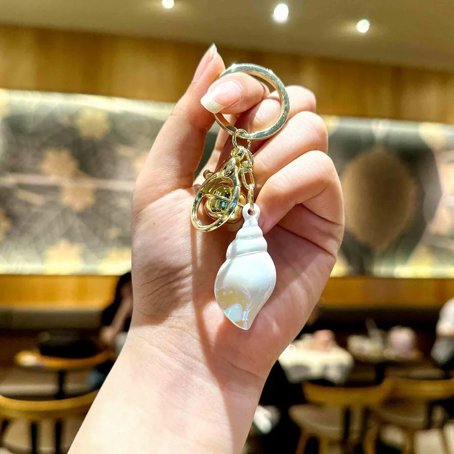Cute Conch Arylic Alloy Unisex Keychain
