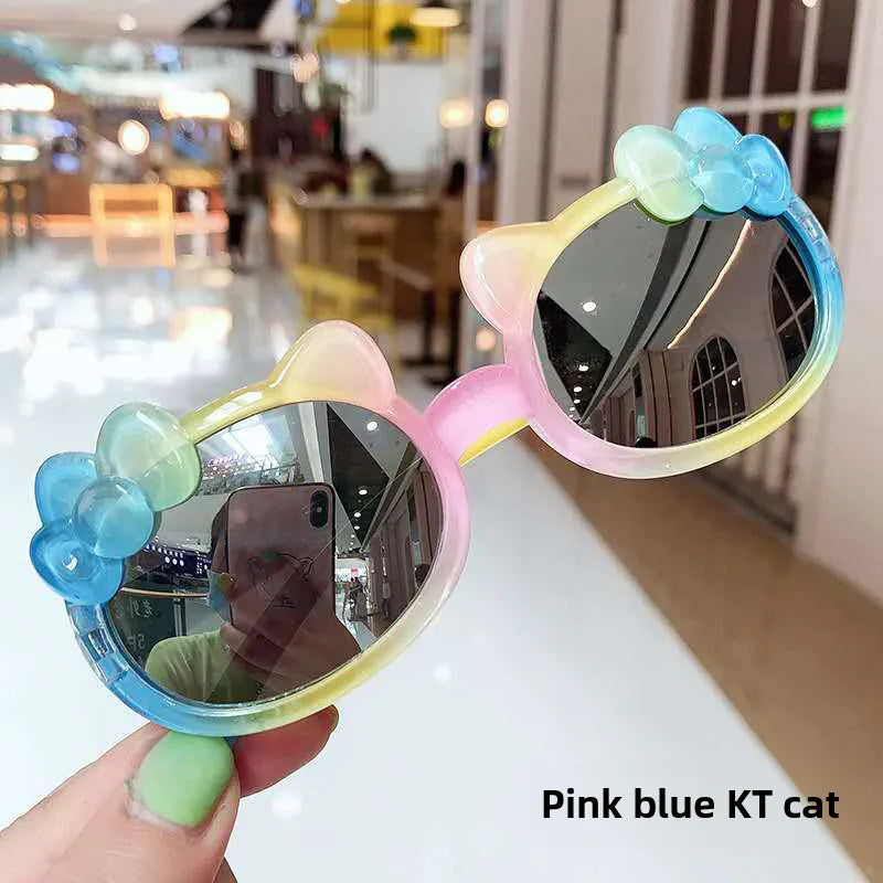 Little Red Book children's sunglasses cute princess gradient cartoon men's and women's sunglasses children's colorful sun protection sun shade trendy glasses