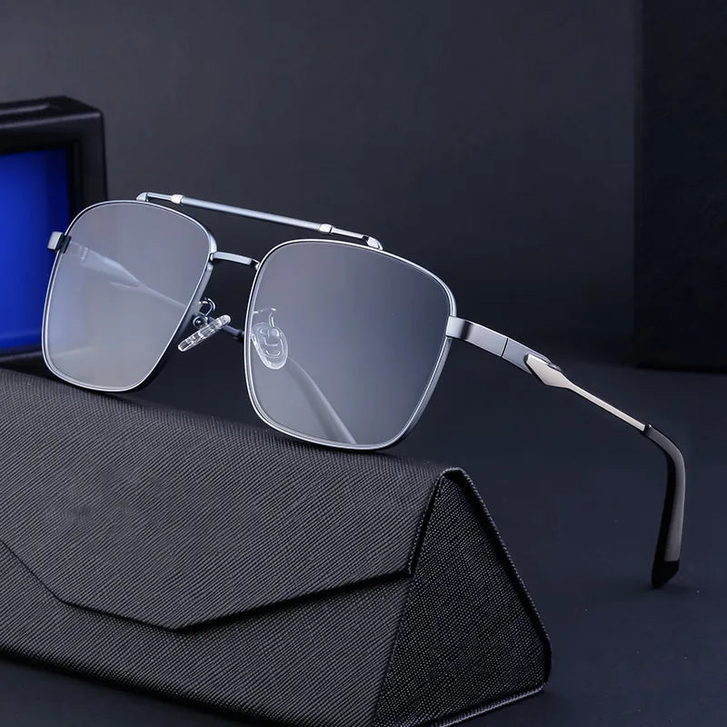 Vacation Classic Style Solid Color Pc Square Full Frame Men's Sunglasses